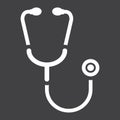 Stethoscope glyph icon, medicine Royalty Free Stock Photo