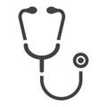 Stethoscope glyph icon, medicine Royalty Free Stock Photo