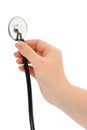 Stethoscope in hand Royalty Free Stock Photo