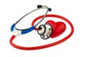 Stethoscope and heart Royalty Free Stock Photo