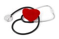 Stethoscope and heart Royalty Free Stock Photo