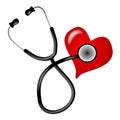 Stethoscope Heart Illustration Royalty Free Stock Photo