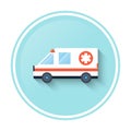 Ambulance Vector Icon. Concept emergency of treatment and therapy