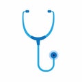 Stethoscope icon, logo in flat illustration vector