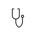 Stethoscope icon. Medical tool symbol