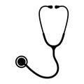 Stethoscope icon. Universal medical diagnostic device for auscultation of various organs.
