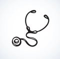 Stethoscope icon. Vector drawing Royalty Free Stock Photo