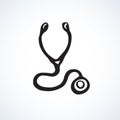 Stethoscope icon. Vector drawing