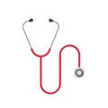 Stethoscope isolated vector illustration, flat cartoon medical device clipart