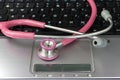 Stethoscope and Laptop2 Royalty Free Stock Photo