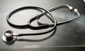 Stethoscope on light box Royalty Free Stock Photo