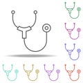 stethoscope line icon. Elements of Medicine in multi color style icons. Simple icon for websites, web design, mobile app, info Royalty Free Stock Photo