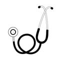 Stethoscope line icon isolated on white