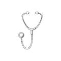 stethoscope line icon. Medicine  illustration for design Royalty Free Stock Photo