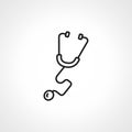 Stethoscope line icon. Stethoscope icon