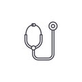 Stethoscope linear icon concept. Stethoscope line vector sign, symbol, illustration.