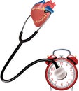 Stethoscope listens heart beat stethoscope listens heart beat