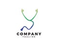 Stethoscope logo for medical company