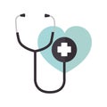 Stethoscope medical isolated icon