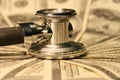 Stethoscope and money Royalty Free Stock Photo