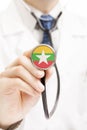 Stethoscope with national flag series - Burma - Myanmar