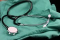 Stethoscope and nurse smock. Royalty Free Stock Photo