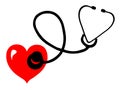 Stethoscope and red heart