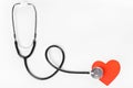 Stethoscope and a red heart