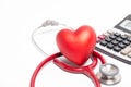 Stethoscope and red heart Royalty Free Stock Photo