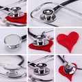 Stethoscope With Red Heart - Healthcare Collage