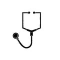 Stethoscope simple icon. Medicine vector illustration for design