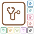 Stethoscope simple icons