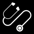 Stethoscope solid icon. vector illustration isolated on black. glyph style design, designed for web and app. Eps 10 Royalty Free Stock Photo