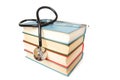 Stethoscope and stack of books
