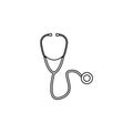 Stethoscope or steth linel icon. Element of Medecine tools Icon. Premium quality graphic design. Signs, symbols collection, simple Royalty Free Stock Photo