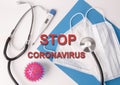 Stop the coronavirus medicine Royalty Free Stock Photo