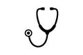 Stethoscope vector symbol illustration isolated on white background Royalty Free Stock Photo