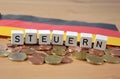 Steuern the german word for tax Royalty Free Stock Photo
