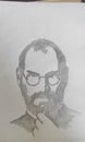 steve jobs succeful rich apple hand sketch