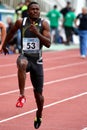 Steve Mullings at 100 meter race Royalty Free Stock Photo