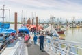 Fisherman`s Wharf in Steveston Village, Richmond, BC, Canada Royalty Free Stock Photo