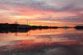 Steveston Harbor Reflected Morning Cloudscape