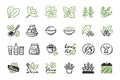 Stevia icon set hand drawn doodle icons