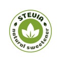 Stevia leaves label natural organic sweetener substitute