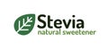 Stevia leaves symbol. Natural organic stevia sweetener substitute