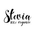 Stevia Organic food label.