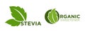 Stevia organic sweetener, leaves ecologically Royalty Free Stock Photo