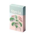 Stevia package isolated on white transparent background