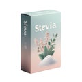 Stevia package isolated on white transparent background