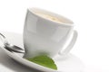 Stevia plant and coffee cup Royalty Free Stock Photo